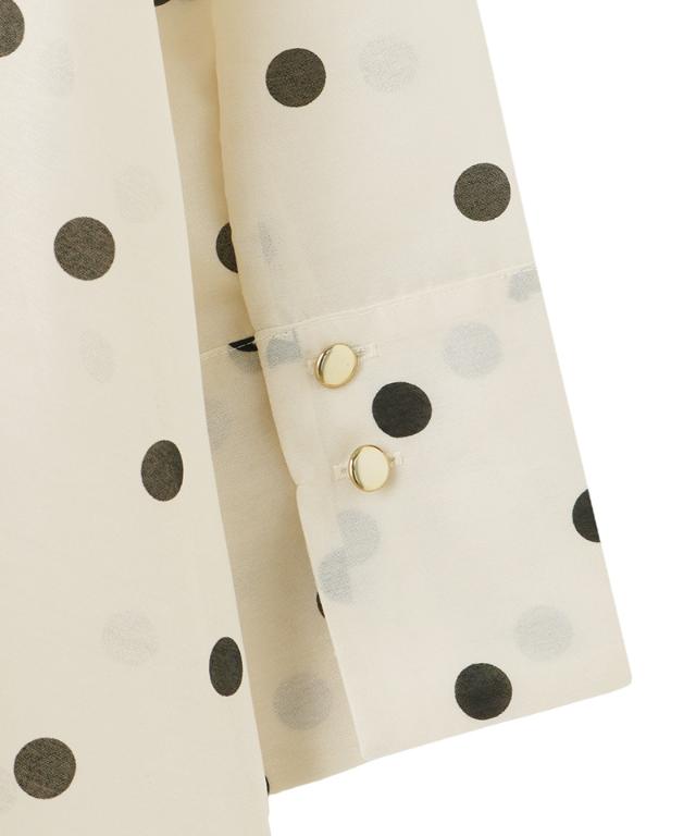 日本製ラグジュアリードットブラウス（北陸生産生地）_sty26ss-bl37