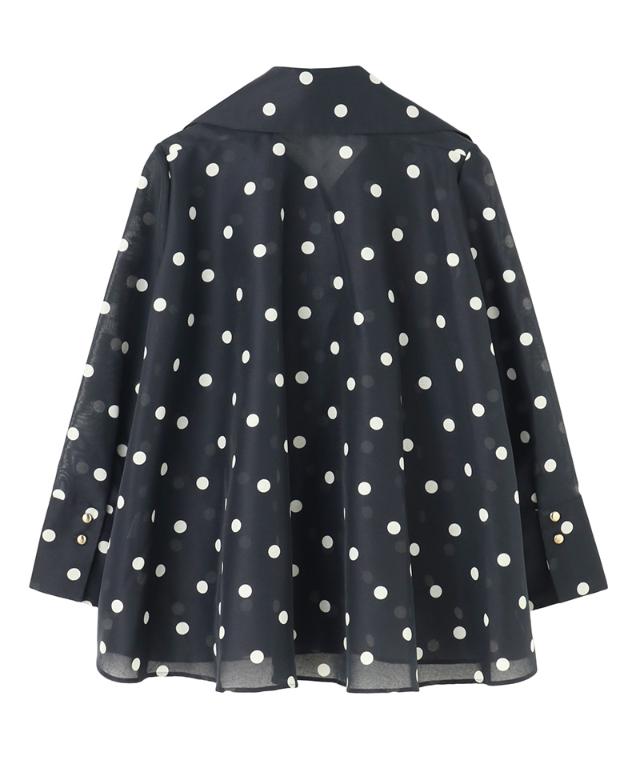 日本製ラグジュアリードットブラウス（北陸生産生地）_sty26ss-bl37