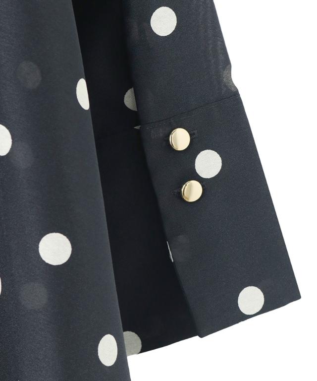 日本製ラグジュアリードットブラウス（北陸生産生地）_sty26ss-bl37