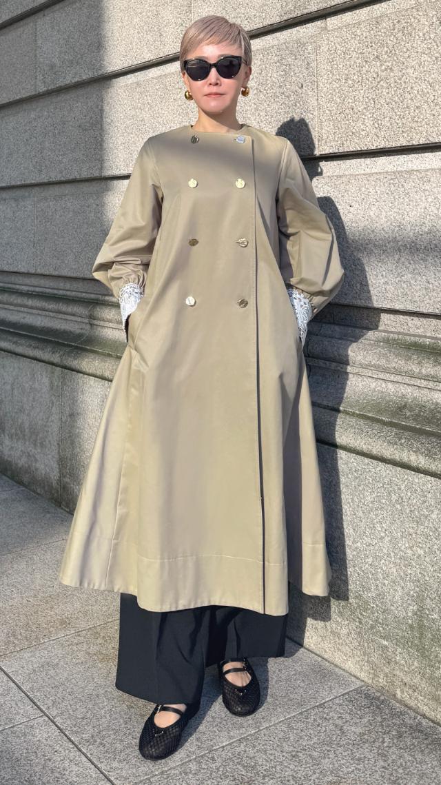 シャンブレートレンチコート（撥水生地）