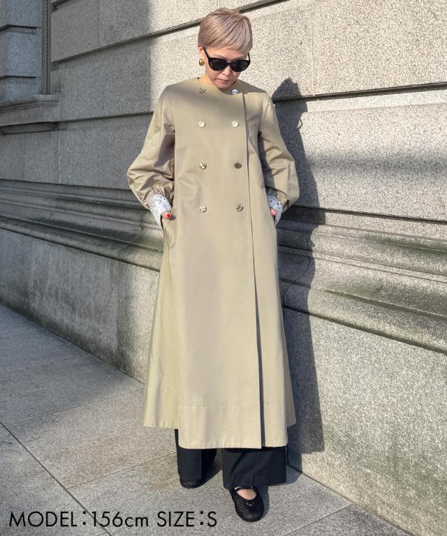 シャンブレートレンチコート（撥水生地）_sty26ss-co01