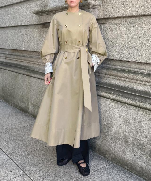 シャンブレートレンチコート（撥水生地）_sty26ss-co01