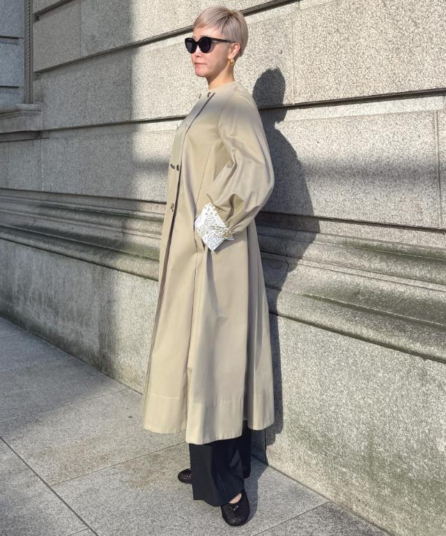 シャンブレートレンチコート（撥水生地）_sty26ss-co01