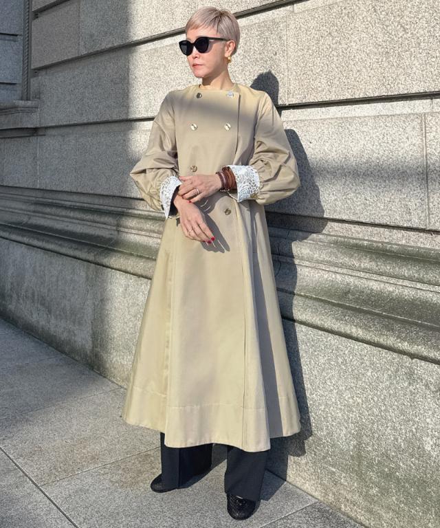 シャンブレートレンチコート（撥水生地）_sty26ss-co01