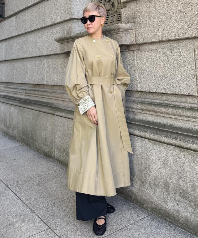 シャンブレートレンチコート（撥水生地）_sty26ss-co01