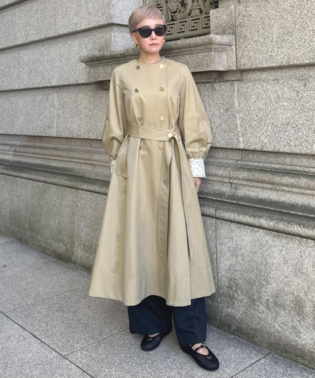 シャンブレートレンチコート（撥水生地）_sty26ss-co01