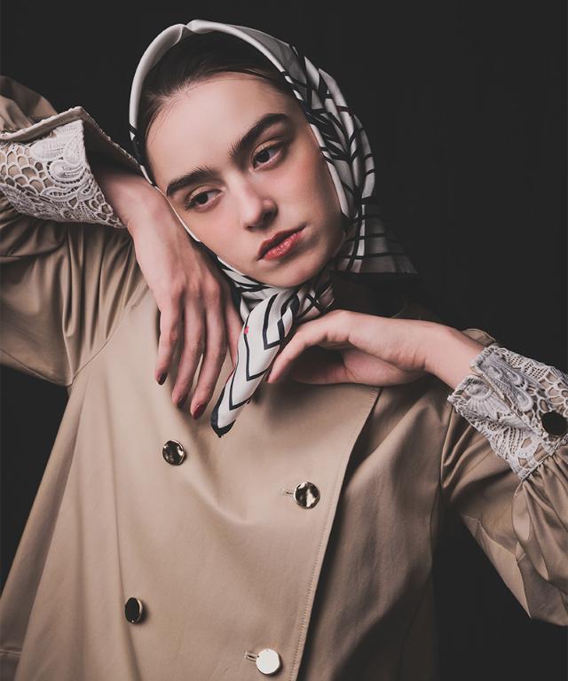 シャンブレートレンチコート（撥水生地）_sty26ss-co01