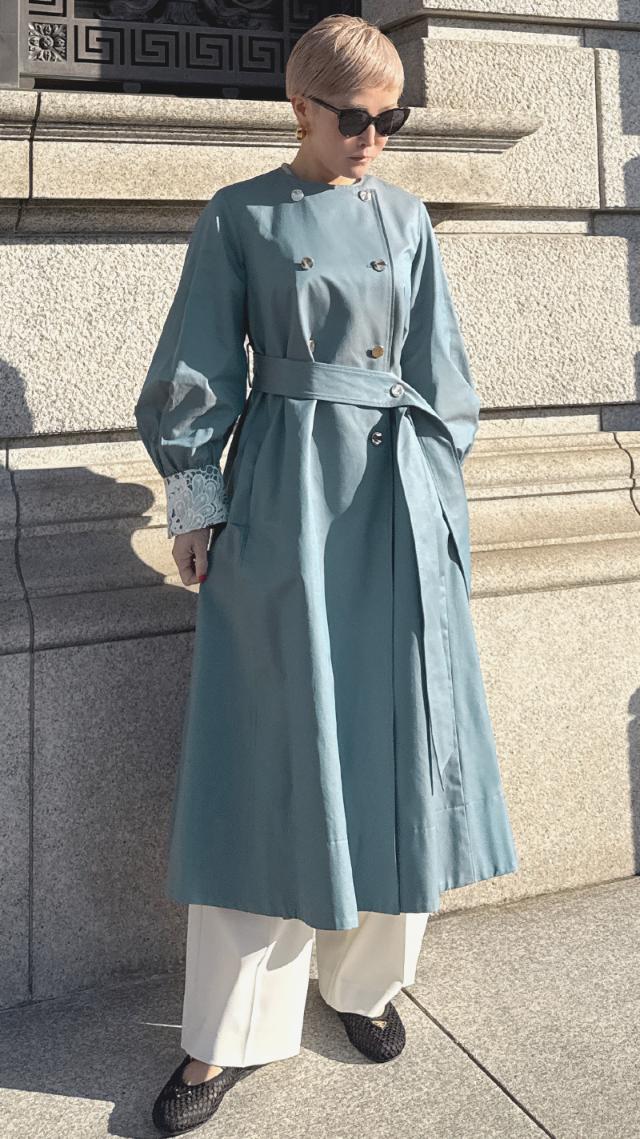 シャンブレートレンチコート（撥水生地）