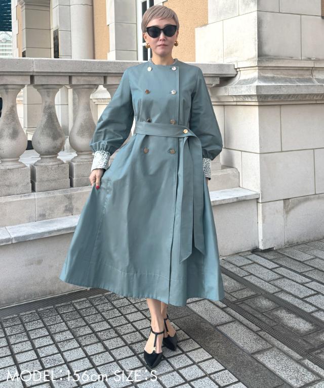 シャンブレートレンチコート（撥水生地）_sty26ss-co01