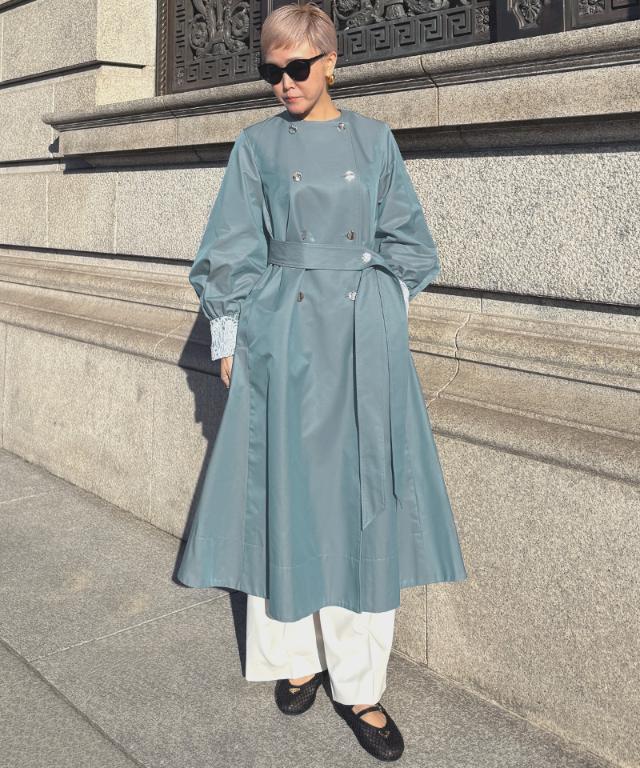 シャンブレートレンチコート（撥水生地）_sty26ss-co01