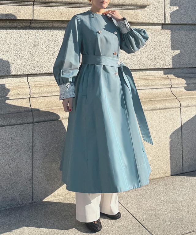 シャンブレートレンチコート（撥水生地）_sty26ss-co01