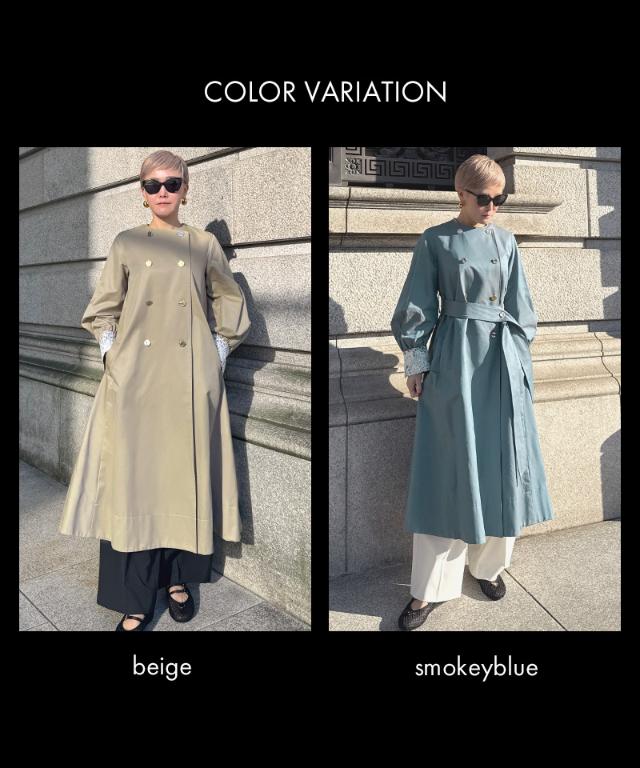 シャンブレートレンチコート（撥水生地）_sty26ss-co01