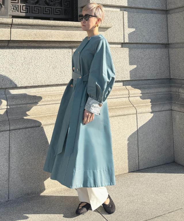 シャンブレートレンチコート（撥水生地）_sty26ss-co01