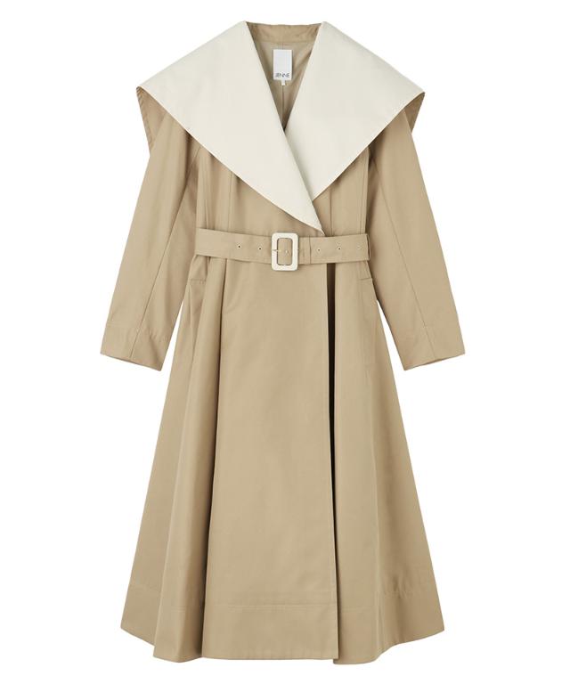 ２wayバイカラーフレアトレンチ（花粉防止・撥水）_sty26ss-co02