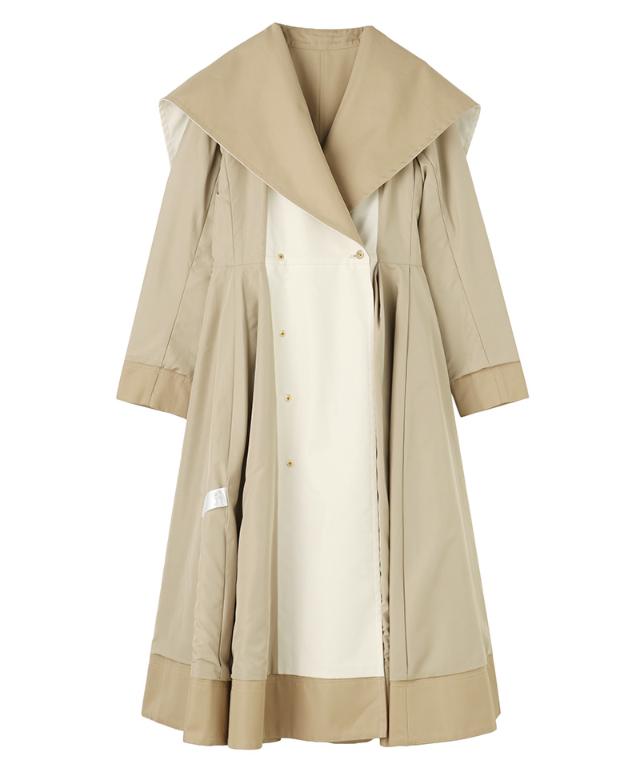 ２wayバイカラーフレアトレンチ（花粉防止・撥水）_sty26ss-co02