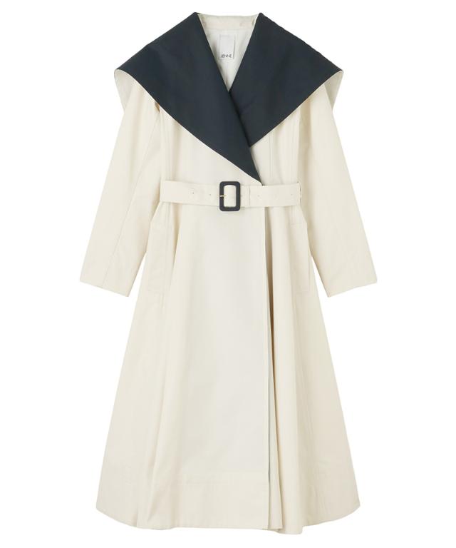 ２wayバイカラーフレアトレンチ（花粉防止・撥水）_sty26ss-co02