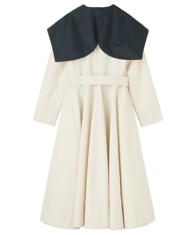 ２wayバイカラーフレアトレンチ（花粉防止・撥水）_sty26ss-co02