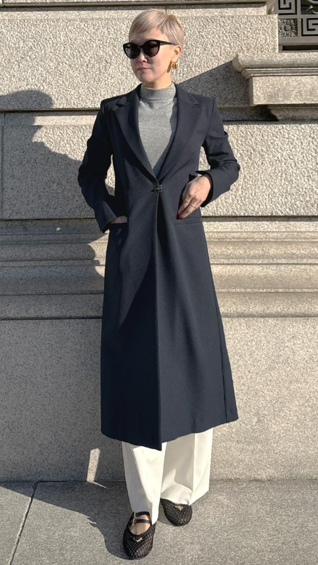 シャープロングジャケット（接触冷感・防シワ）