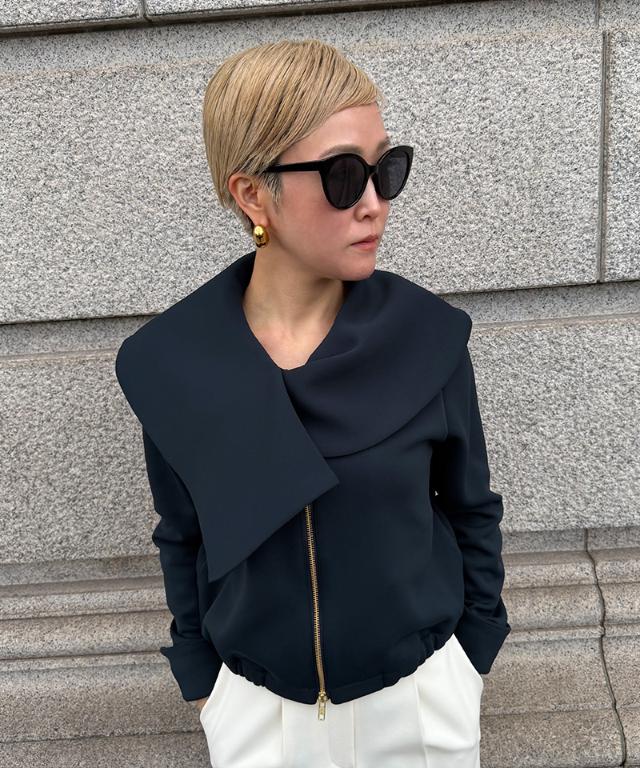 日本製クラシカルストレッチブルゾン（ＵＶカット）_sty26ss-jk24
