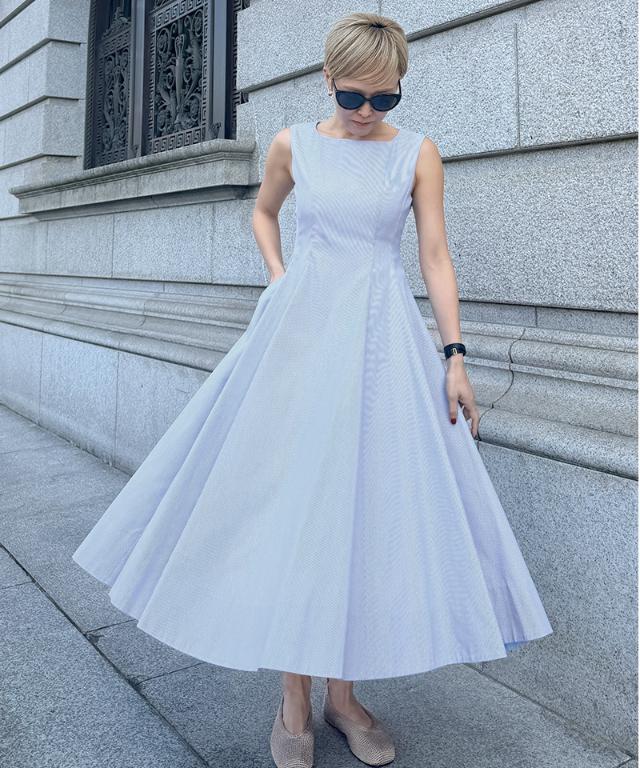 ストライプマリンワンピース（eco素材）_sty26ss-op13