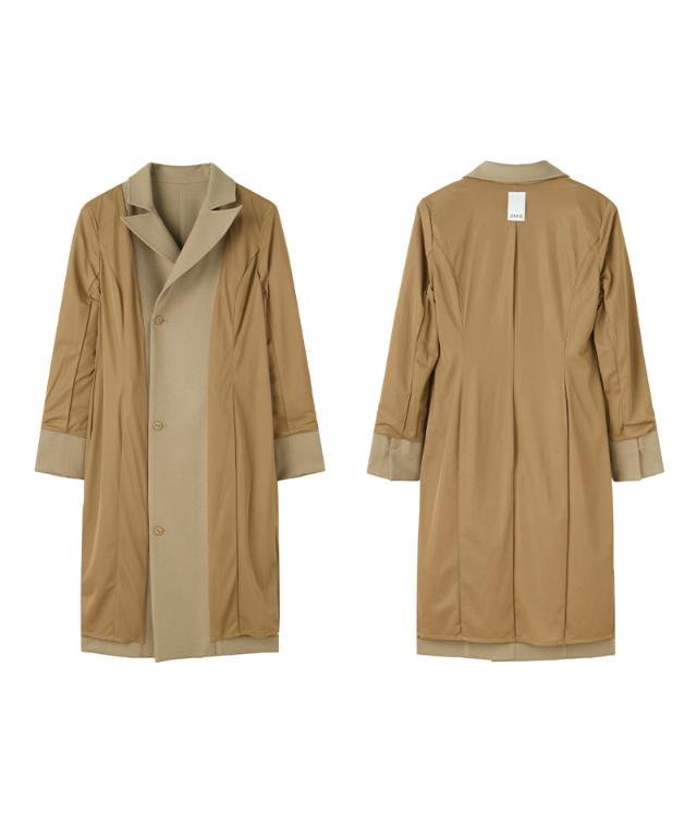 ZIPジャケット風ワンピース（防シワ生地）_sty26ss-op16