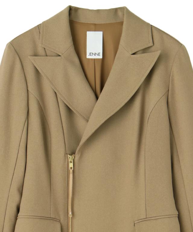 ZIPジャケット風ワンピース（防シワ生地）_sty26ss-op16