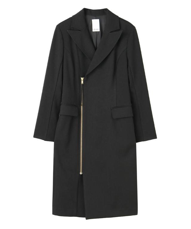 ZIPジャケット風ワンピース（防シワ生地）_sty26ss-op16