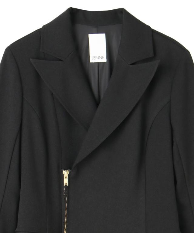 ZIPジャケット風ワンピース（防シワ生地）_sty26ss-op16