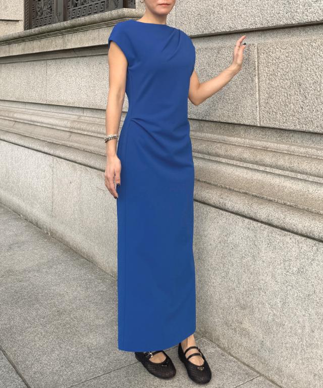 ドレープカットストレッチワンピース_sty26ss-op18