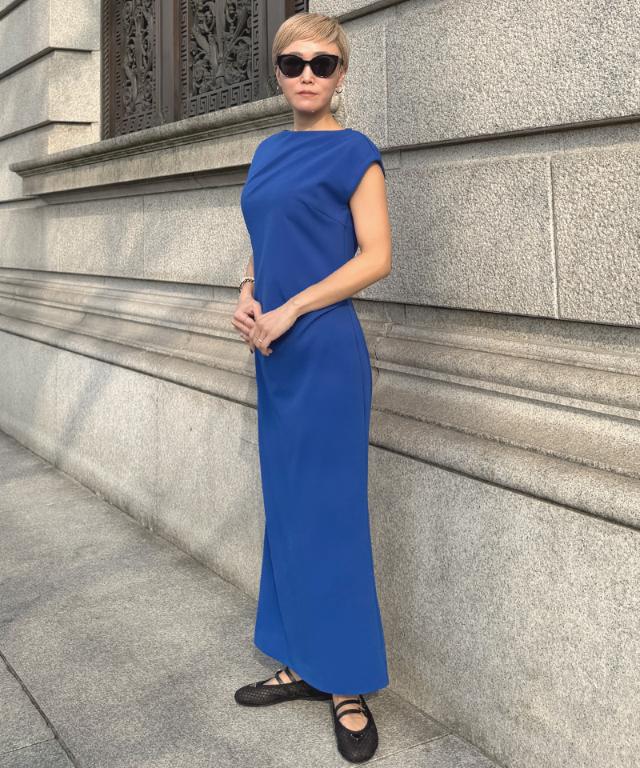 ドレープカットストレッチワンピース_sty26ss-op18