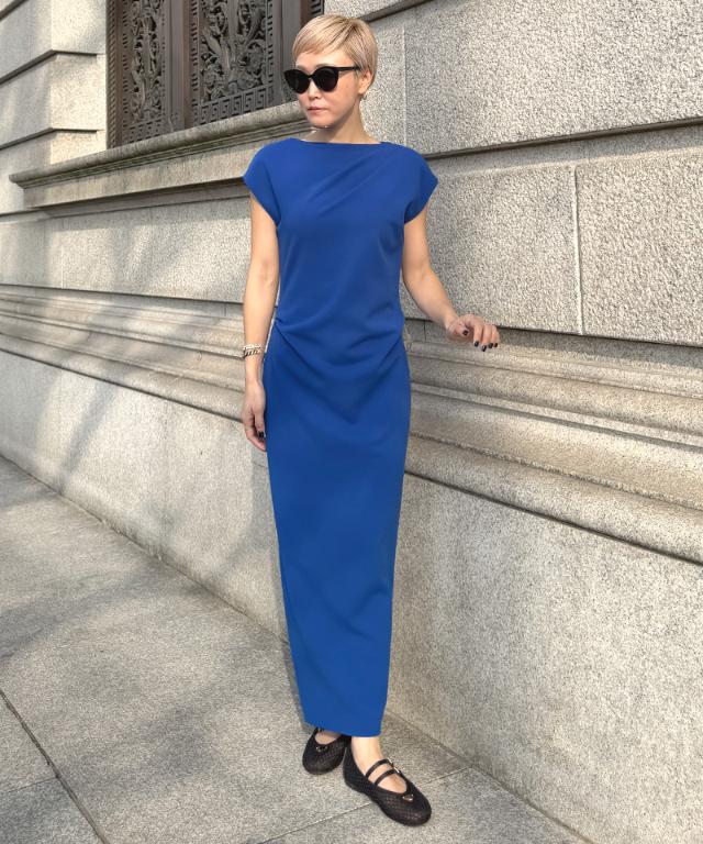 ドレープカットストレッチワンピース_sty26ss-op18