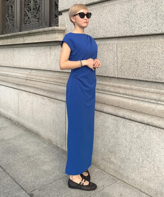 ドレープカットストレッチワンピース_sty26ss-op18