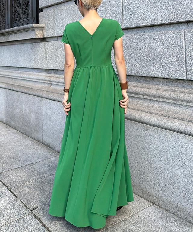 タック立体ドレスワンピ(防シワ・接触冷感・eco素材)_sty26ss-op19