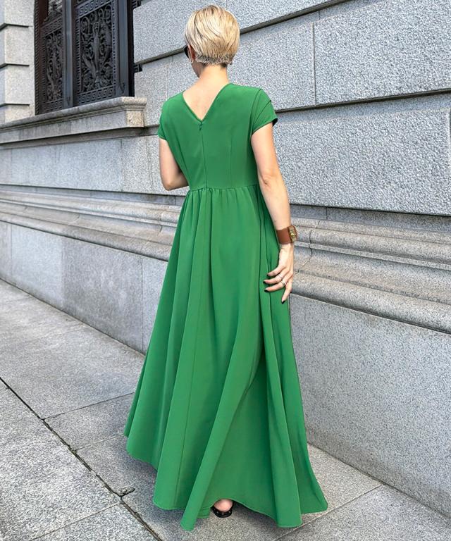 タック立体ドレスワンピ(防シワ・接触冷感・eco素材)_sty26ss-op19