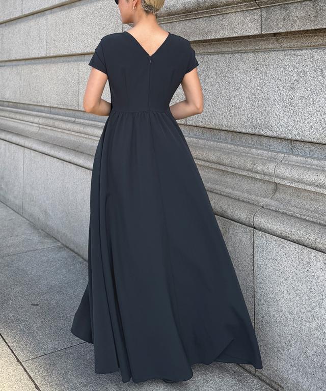 タック立体ドレスワンピ(防シワ・接触冷感・eco素材)_sty26ss-op19