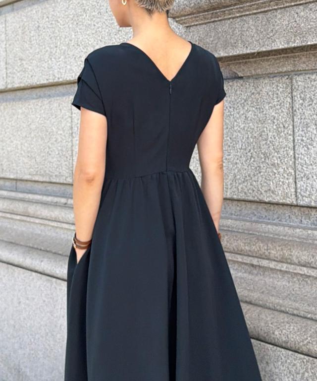 タック立体ドレスワンピ(防シワ・接触冷感・eco素材)_sty26ss-op19