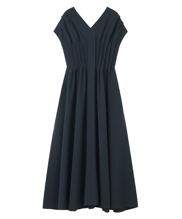 タック立体ドレスワンピ(防シワ・接触冷感・eco素材)_sty26ss-op19