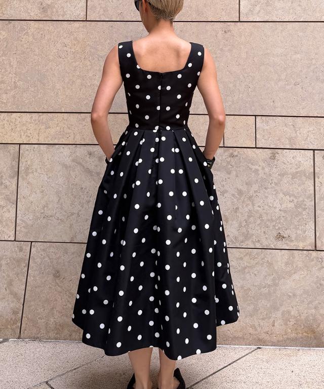 ボリュームドットワンピース（日本生地）_sty26ss-op30