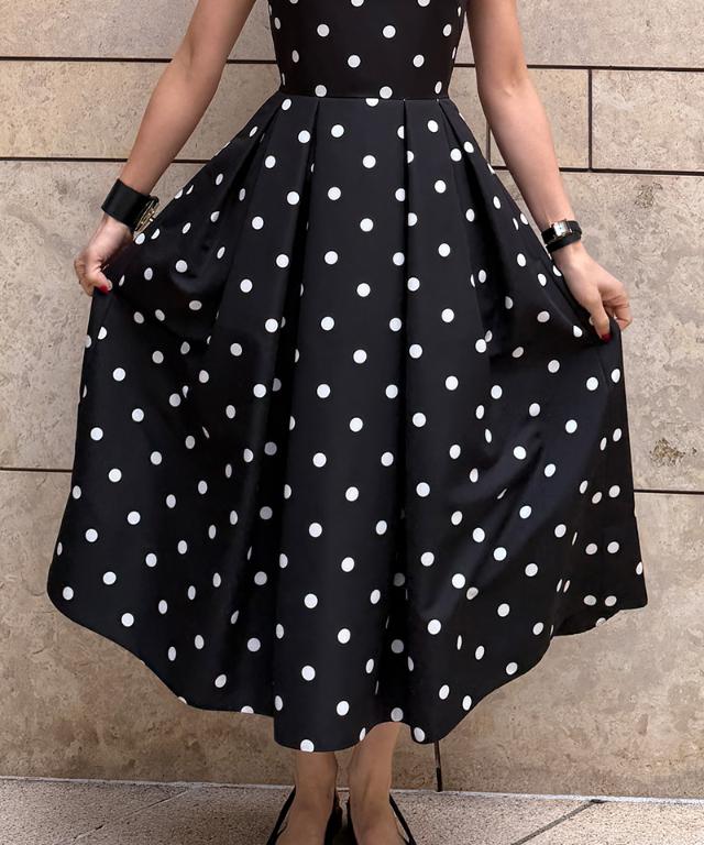 ボリュームドットワンピース（日本生地）_sty26ss-op30