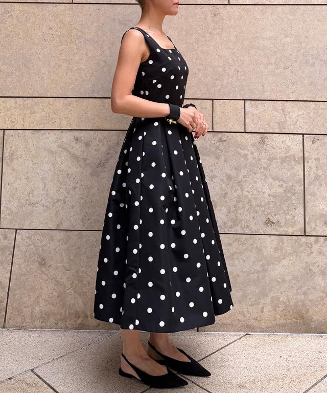 ボリュームドットワンピース（日本生地）_sty26ss-op30