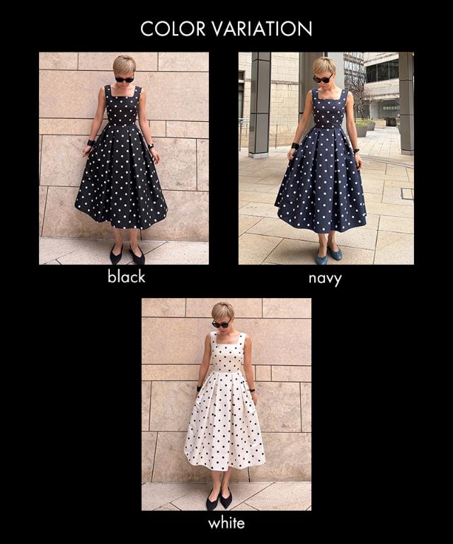 ボリュームドットワンピース（日本生地）_sty26ss-op30