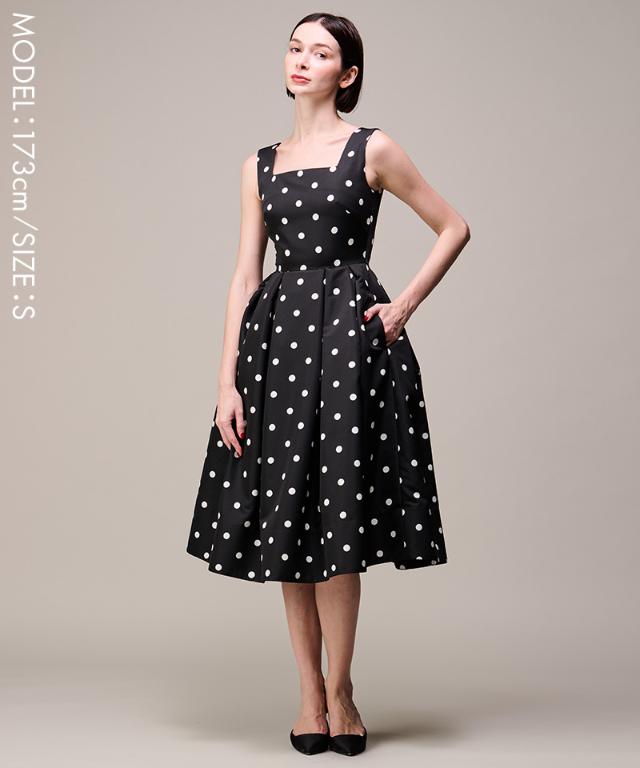ボリュームドットワンピース（日本生地）_sty26ss-op30