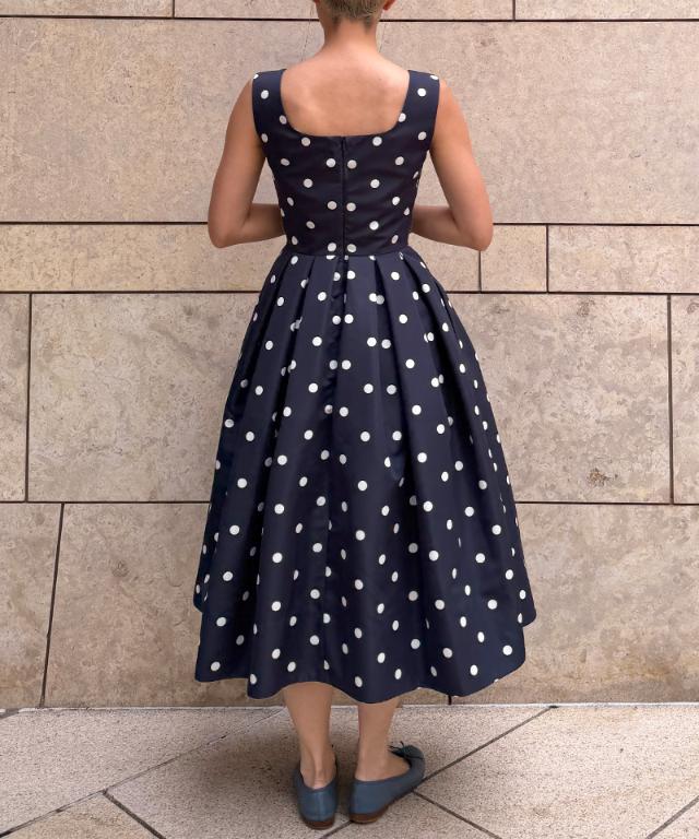ボリュームドットワンピース（日本生地）_sty26ss-op30