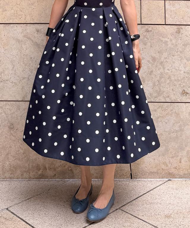 ボリュームドットワンピース（日本生地）_sty26ss-op30