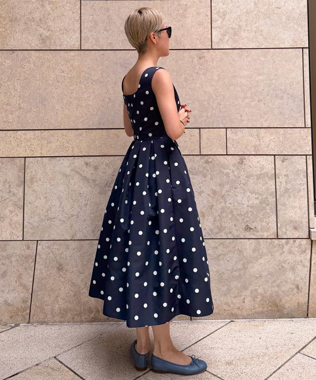 ボリュームドットワンピース（日本生地）_sty26ss-op30