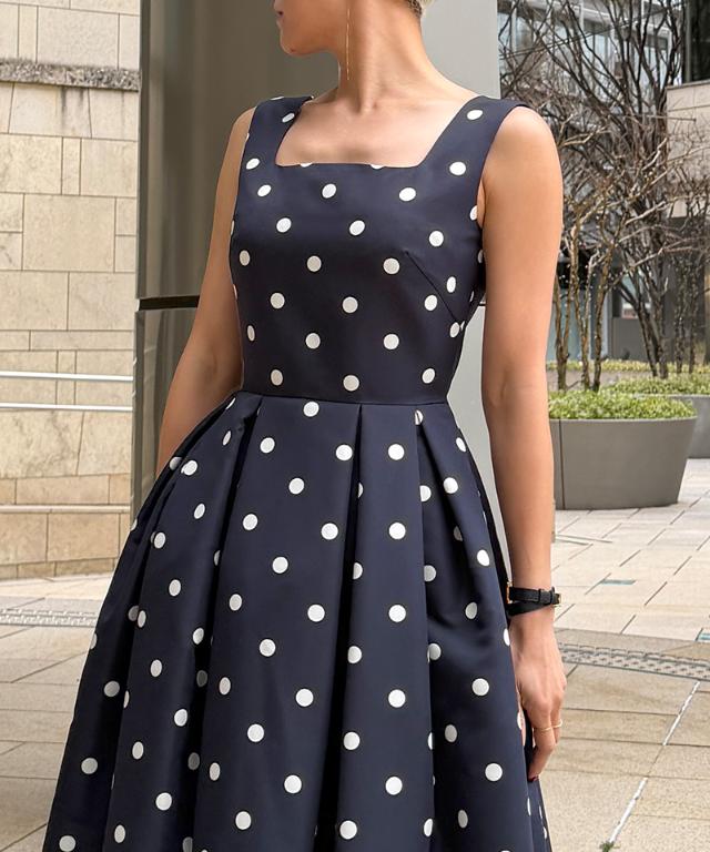 ボリュームドットワンピース（日本生地）_sty26ss-op30