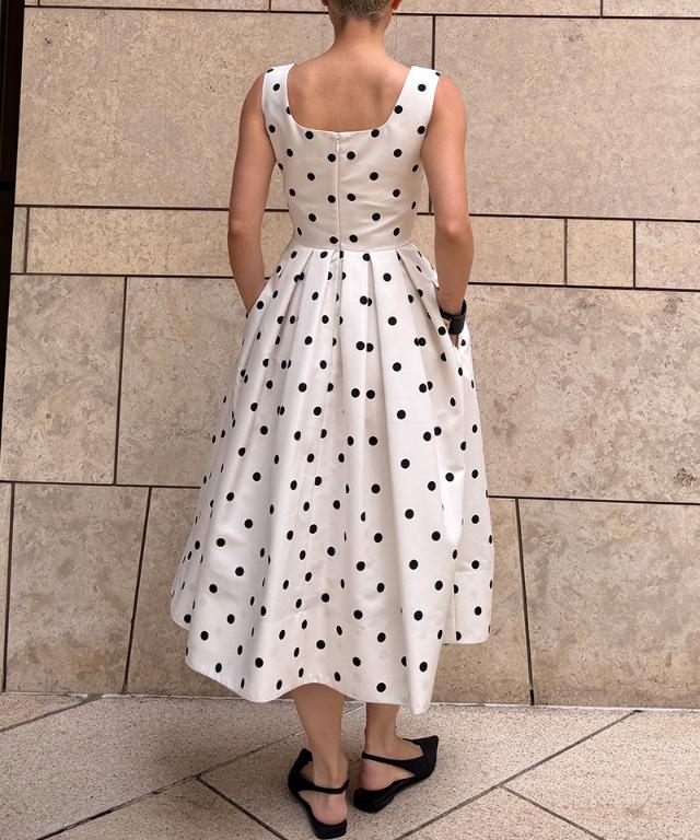 ボリュームドットワンピース（日本生地）_sty26ss-op30