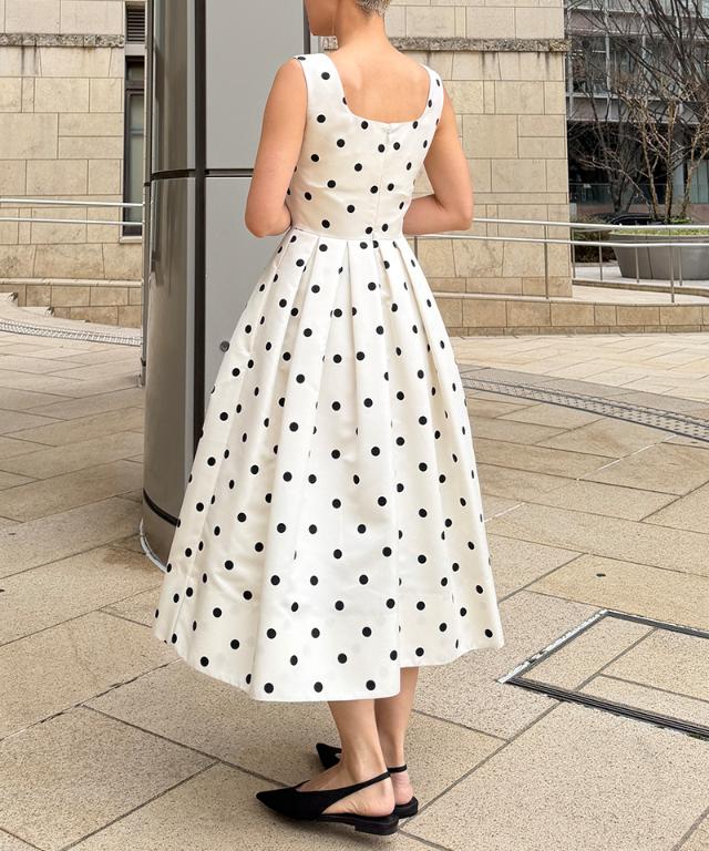 ボリュームドットワンピース（日本生地）_sty26ss-op30