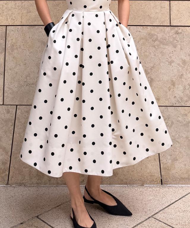 ボリュームドットワンピース（日本生地）_sty26ss-op30