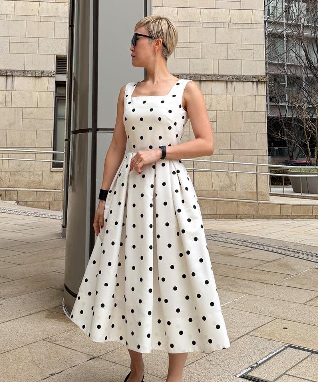 ボリュームドットワンピース（日本生地）_sty26ss-op30